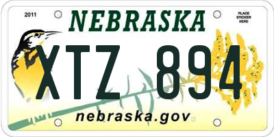 NE license plate XTZ894