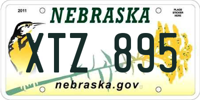 NE license plate XTZ895