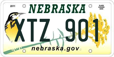 NE license plate XTZ901