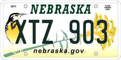 NE license plate XTZ903