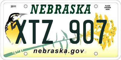 NE license plate XTZ907