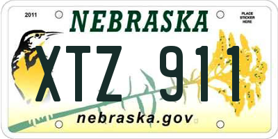 NE license plate XTZ911