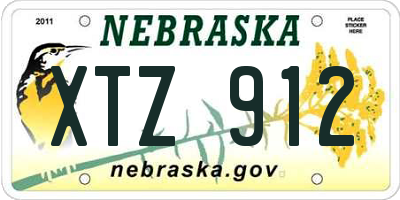 NE license plate XTZ912