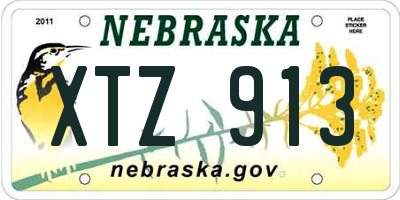 NE license plate XTZ913