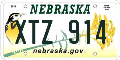 NE license plate XTZ914