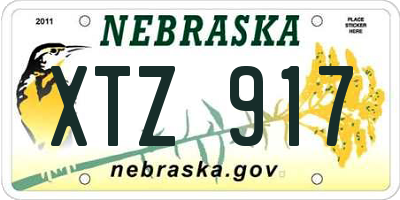 NE license plate XTZ917