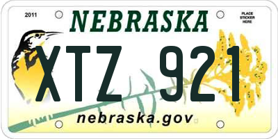 NE license plate XTZ921