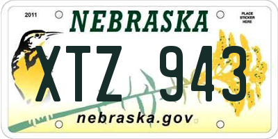 NE license plate XTZ943