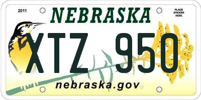 NE license plate XTZ950