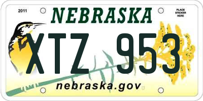 NE license plate XTZ953