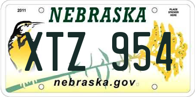 NE license plate XTZ954