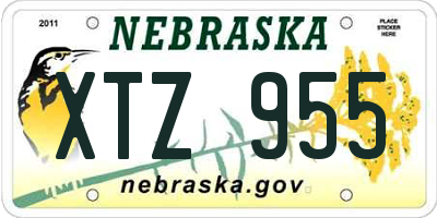 NE license plate XTZ955