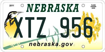 NE license plate XTZ956