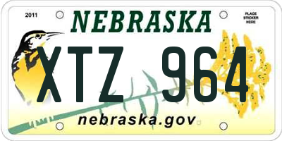 NE license plate XTZ964