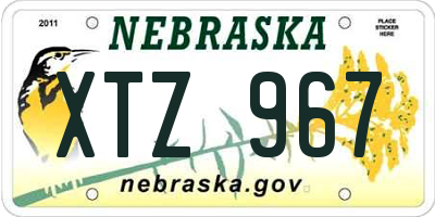 NE license plate XTZ967