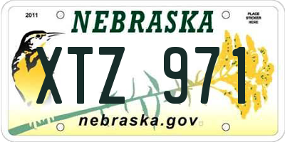 NE license plate XTZ971