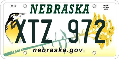 NE license plate XTZ972