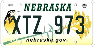 NE license plate XTZ973