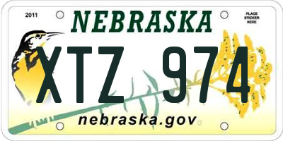 NE license plate XTZ974