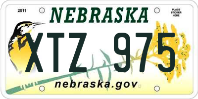 NE license plate XTZ975