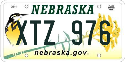 NE license plate XTZ976