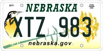 NE license plate XTZ983