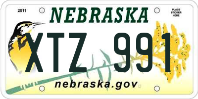 NE license plate XTZ991