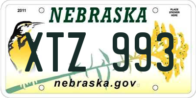 NE license plate XTZ993