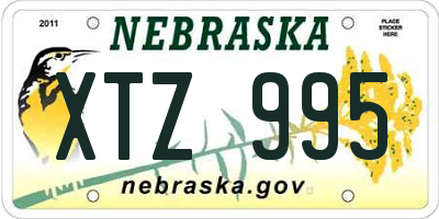 NE license plate XTZ995