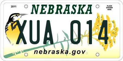 NE license plate XUA014