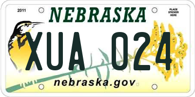 NE license plate XUA024