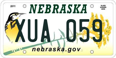 NE license plate XUA059