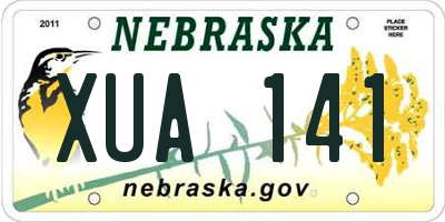 NE license plate XUA141