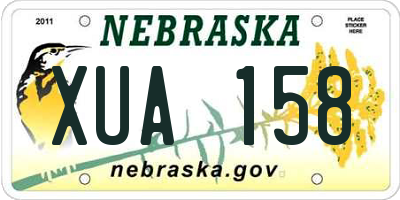NE license plate XUA158