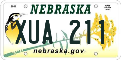 NE license plate XUA211