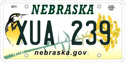 NE license plate XUA239