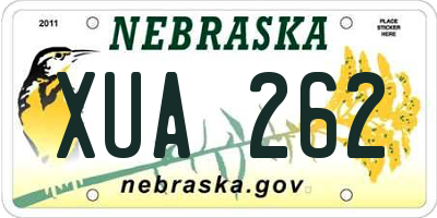 NE license plate XUA262