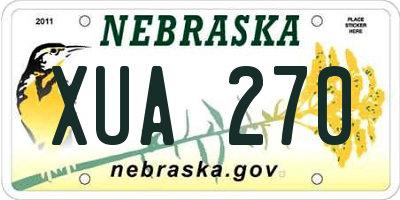 NE license plate XUA270