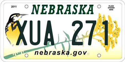NE license plate XUA271