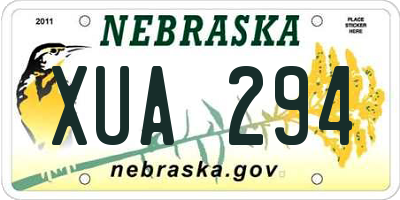NE license plate XUA294