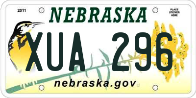 NE license plate XUA296