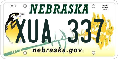 NE license plate XUA337
