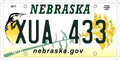 NE license plate XUA433