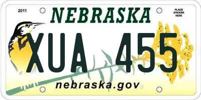 NE license plate XUA455