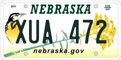 NE license plate XUA472