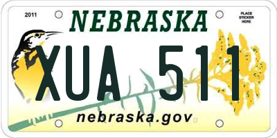 NE license plate XUA511