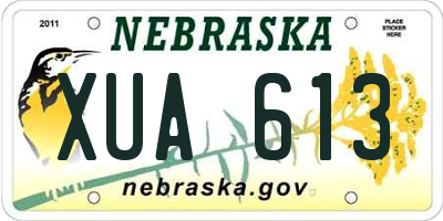 NE license plate XUA613