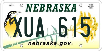 NE license plate XUA615