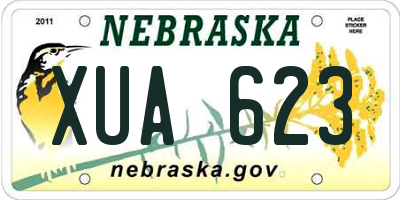 NE license plate XUA623