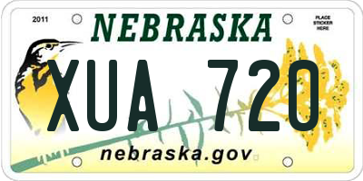 NE license plate XUA720